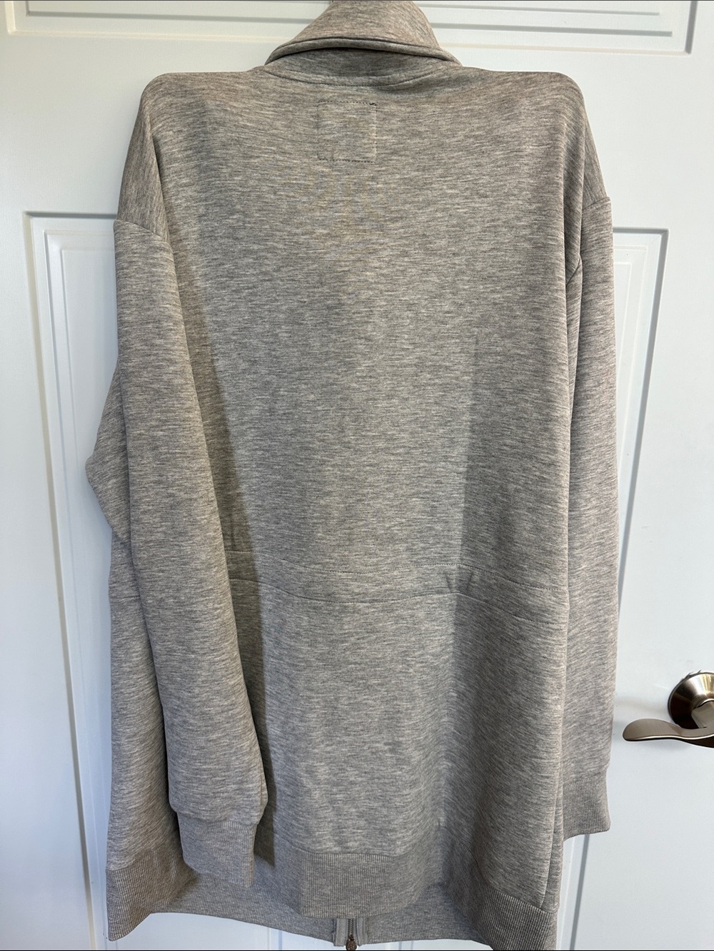 NWT Converse Heather Gray Zip-Up Sweatshirt Jacket Medium - Picture 5 of 7